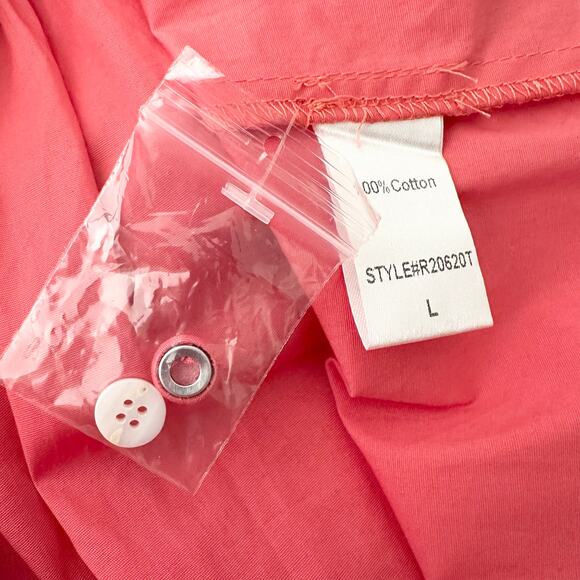 NWOT Tuckernuck Royal Shirt Dress Poppy Pink Preppy Barbiecore | SZ L - Picture 10 of 12